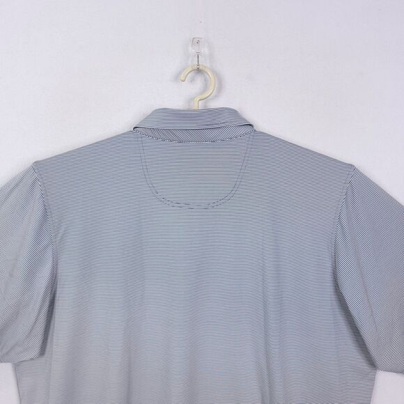 F&G Tech Polo Shirt Men Size 2XL Short Sleeve Stripped Golf Performance Collared - Picture 7 of 11